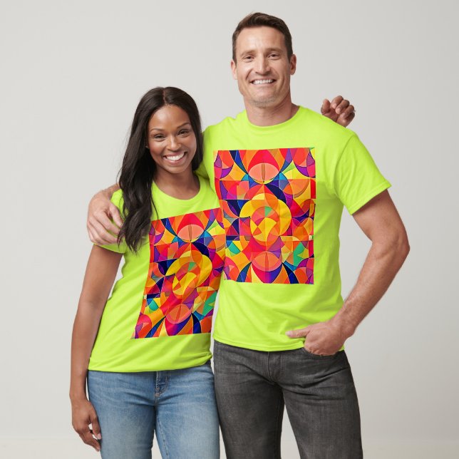 Vibrant Abstract Symmetry Art T-Shirt (Unisex)