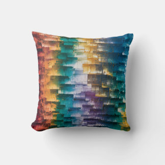 Vibrant Abstract Texture Throw Pillow