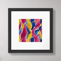Vibrant Abstract Watercolor Splash Wall Art