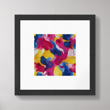 Vibrant Abstract Watercolor Splash Wall Art