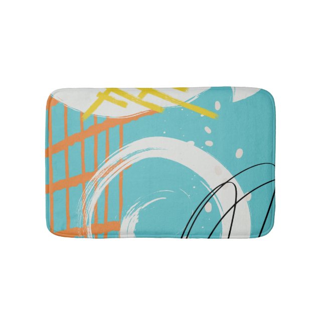 Vibrant Abstracts #painting #illustration Bath Mat (Front)
