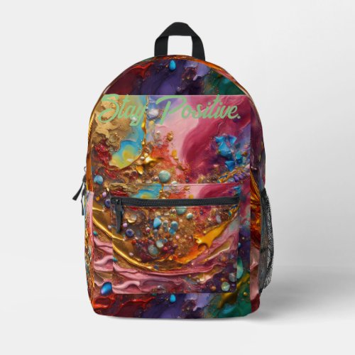 Vibrant Acrylic Paint Print Cut Print Cut Sew Bag