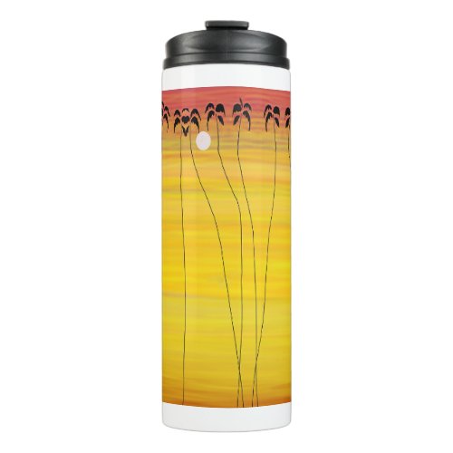 Vibrant African Art Kenyan Sunset Thermal Tumbler