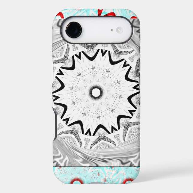 Vibrant African Culture: A Pink and Cyan Fusion Case-Mate iPhone Case (Back)