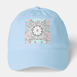 Vibrant African Culture: A Pink and Cyan Fusion Hat