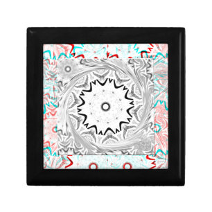 Vibrant African Culture: A Pink and Cyan Fusion Jewelry Box