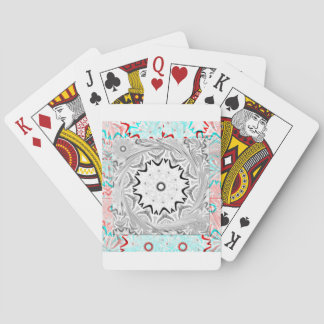 Vibrant African Culture: A Pink and Cyan Fusion Poker Cards