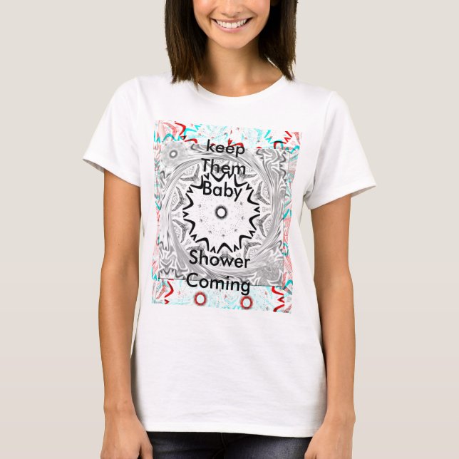 Vibrant African Culture: A Pink and Cyan Fusion T-Shirt (Front)