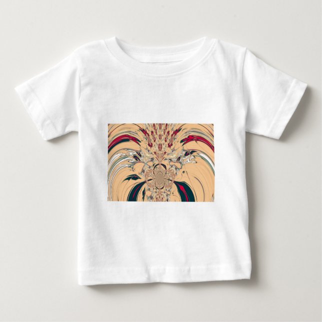 Vibrant African Kaleidoscope: A Peachy Delight Baby T-Shirt (Front)