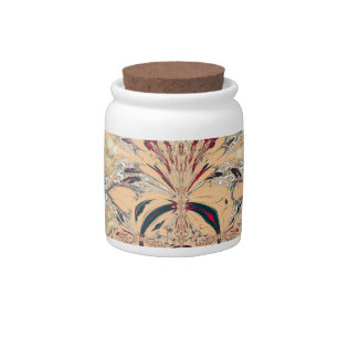 Vibrant African Kaleidoscope: A Peachy Delight Candy Jar