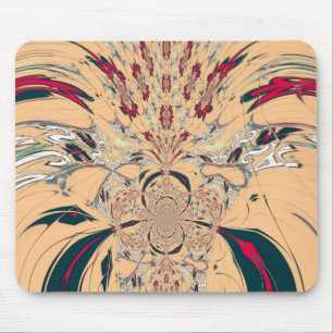 Vibrant African Kaleidoscope: A Peachy Delight Mouse Pad