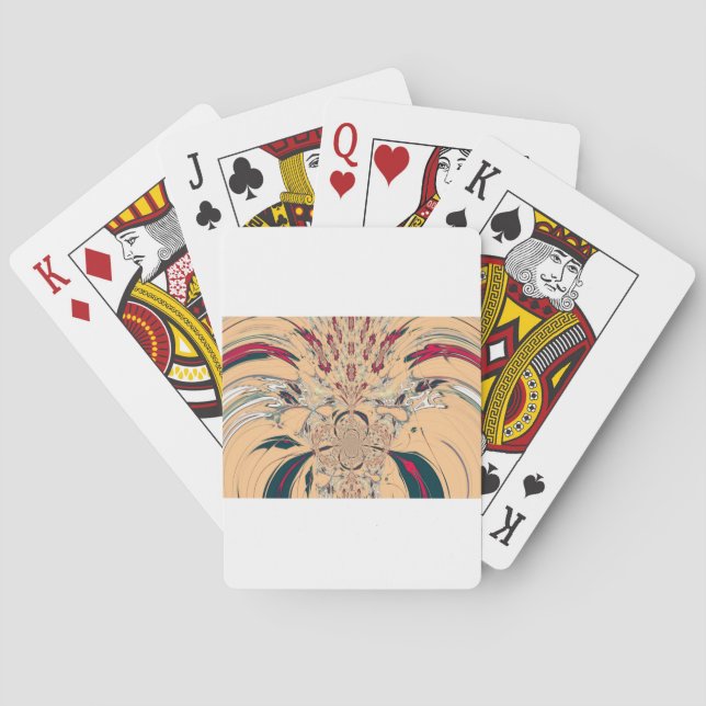 Vibrant African Kaleidoscope: A Peachy Delight Poker Cards (Back)