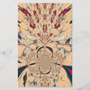 Vibrant African Kaleidoscope: A Peachy Delight Stationery