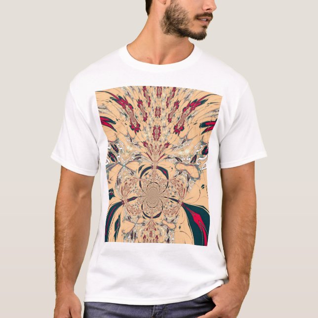 Vibrant African Kaleidoscope: A Peachy Delight T-Shirt (Front)