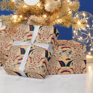 Vibrant African Kaleidoscope: A Peachy Delight Wrapping Paper