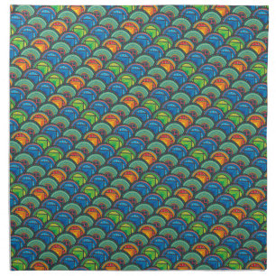 Vibrant African Textiles: Mixing Pattern Scales Cloth Napkin