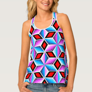 Vibrant All-Over Print Women's Racerback Tank – Bo