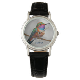 Vibrant Allen’s Hummingbird Painting Watch