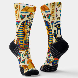 Vibrant Ancient Egypt Pharaohs Scarabs Falcons Lot Socks