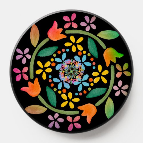 Vibrant and Colorful Floral Design PopSocket