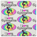 VIBRANT AND COLORFUL I LOVE GYMNASTICS FABRIC