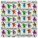 VIBRANT AND COLORFUL I LOVE GYMNASTICS FABRIC