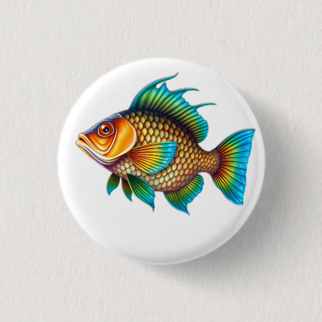 Vibrant and Colorful Stylized Illustration of a Fi Button (Front)