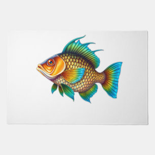 Vibrant and Colorful Stylized Illustration of a Fi Doormat