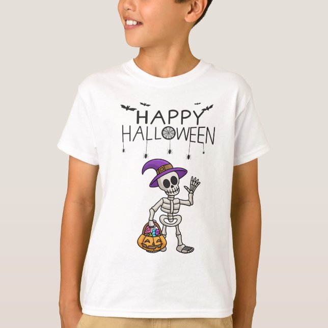 Vibrant and Fun Happy Halloween T-Shirt (Front)