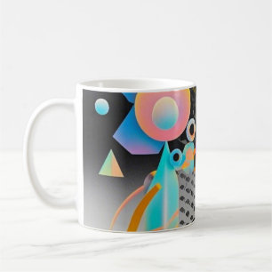 Vibrant and whimsical abstract artwork geometric coffee mug