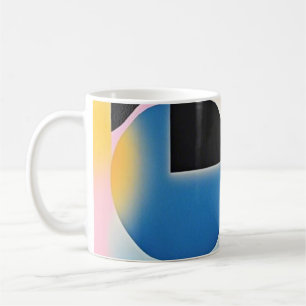 Vibrant and whimsical abstract artwork geometric  coffee mug