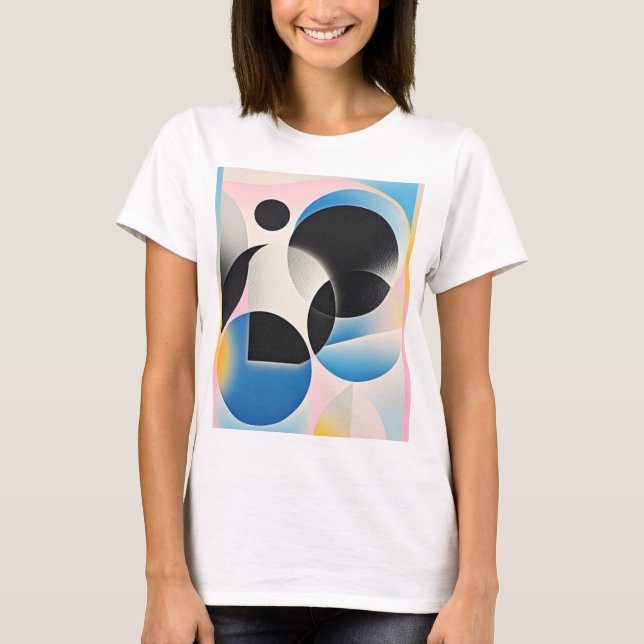 Vibrant and whimsical abstract artwork geometric  T-Shirt (Front)