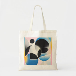 Vibrant and whimsical abstract artwork geometric tote bag