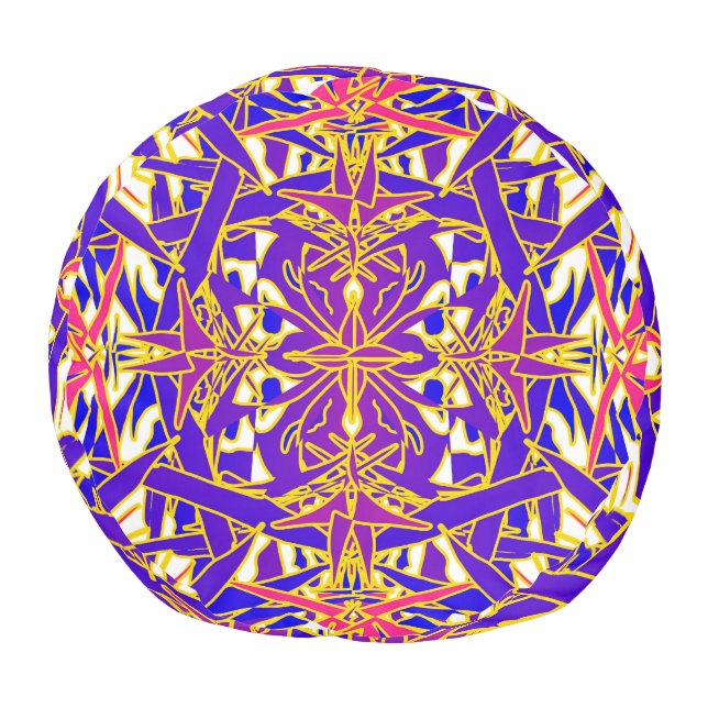 Vibrant Ant Round Pouf (Top)