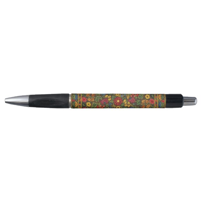 Vibrant Antique Botanical Garden Pattern Pen (Front)