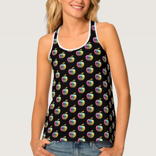 Vibrant Apple Art Tank Top (Front)