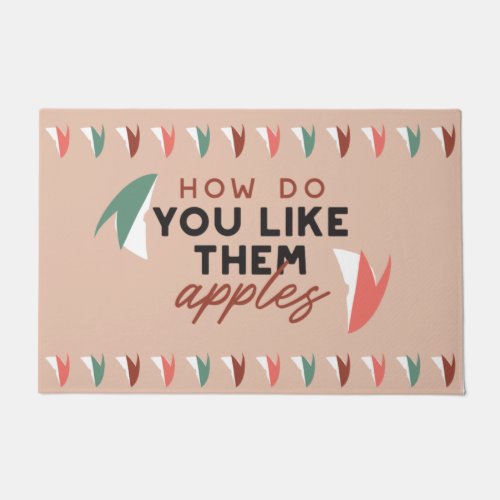 Vibrant Apple Slice Fruit Pattern Doormat