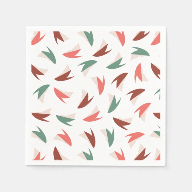 Vibrant Apple Slice Fruit Pattern II Napkins (Front)