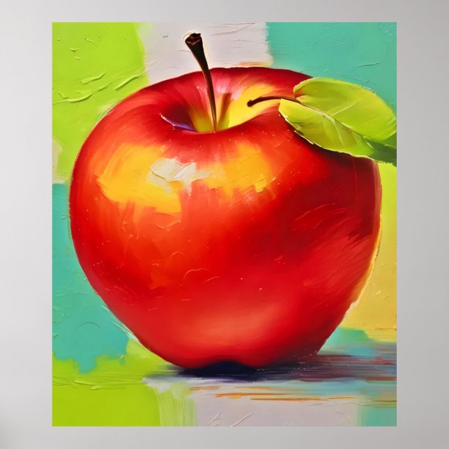 Vibrant Apple Still Life Poster (Front)