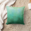 Vibrant Aquamarine Watercolor Background Throw Pillow | Zazzle