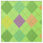 Vibrant Argyle Green Fabric
