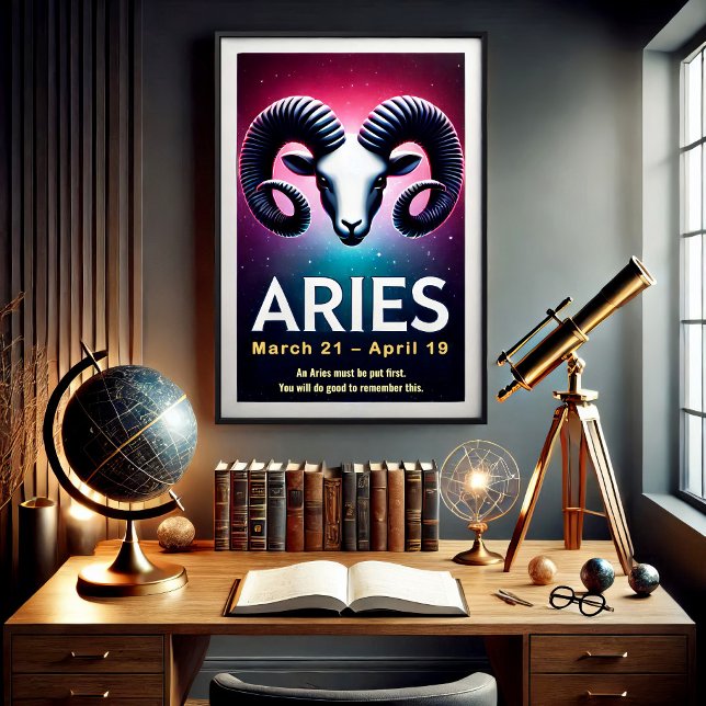 Vibrant Aries Zodiac Sign Poster (Creator Uploaded)