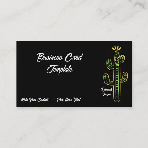 Vibrant Arizona Desert Cactus Saguaro  Business Card