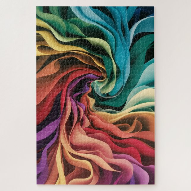 Vibrant Array Illusions | Colorful Abstract Puzzle (Vertical)