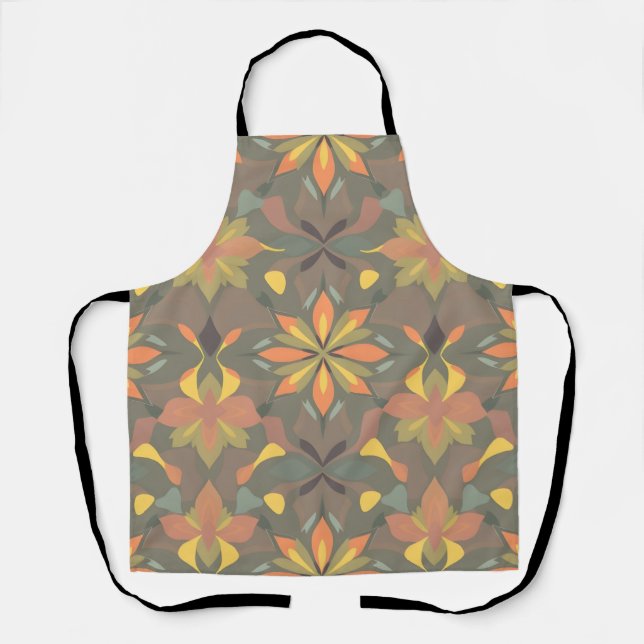 Vibrant Artistic Apron - Colorful Seamless Pattern (Front)