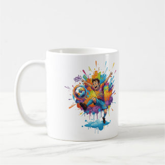 Vibrant Artistic Boy Coffee Mug