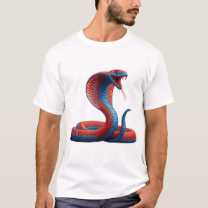 Vibrant Artistic Cobra Graphic T-Shirt - Bold