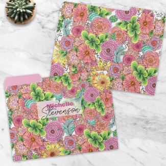 Vibrant Artistic Doodle Hand-drawn Florals