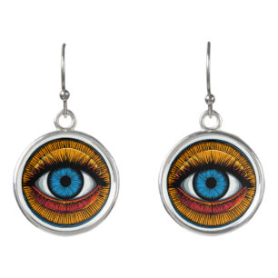 Vibrant Artistic evil Eye Design Earrings