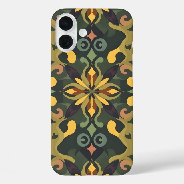Vibrant Artistic iPhone16 Case - Elegant Home Deco (Back)